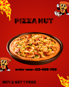 Graphic designing Pizza Poster.