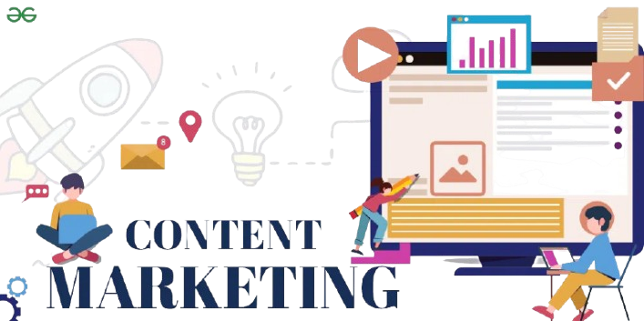 Content marketing services poster.